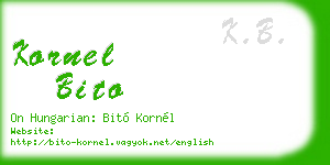 kornel bito business card
